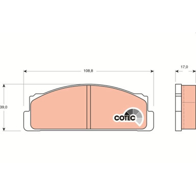 TRW Bremsbelagsatz, Scheibenbremse COTEC GDB106