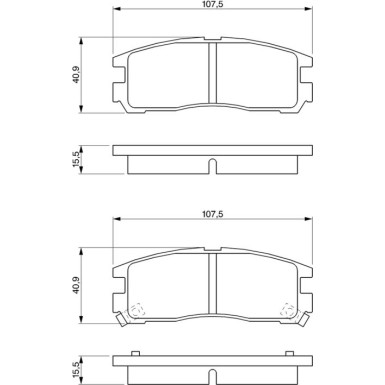 BOSCH Bremsbelagsatz, Scheibenbremse 0 986 461 145