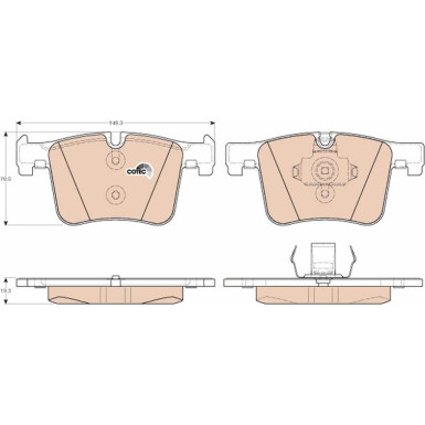 GDB1942 Bremsbelagsatz, Scheibenbremse COTEC