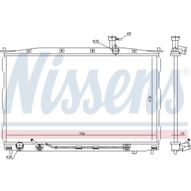 Nissens | Kühler, Motorkühlung | 67505
