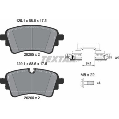 2626501 Bremsbelagsatz, Scheibenbremse