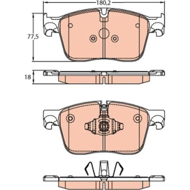 GDB2145 Bremsbelagsatz, Scheibenbremse