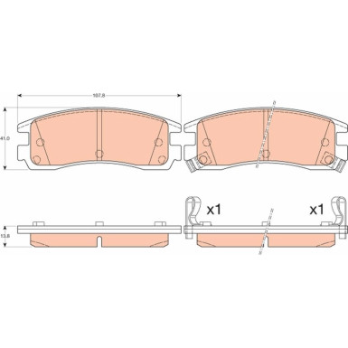 GDB4098 Bremsbelagsatz, Scheibenbremse