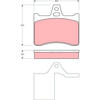 GDB1284 Bremsbelagsatz, Scheibenbremse