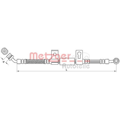 Metzger | Bremsschlauch | 4110831