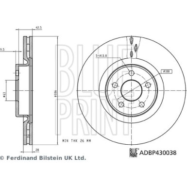 Blue Print | Bremsscheibe | ADBP430038