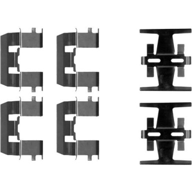 Hella | Zubehörsatz, Scheibenbremsbelag | 8DZ 355 202-601