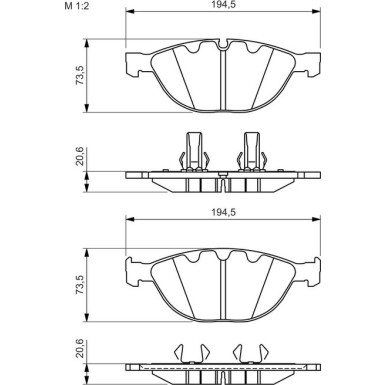 0 986 494 349 Bremsbelagsatz, Scheibenbremse
