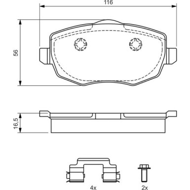 0 986 424 793 Bremsbelagsatz, Scheibenbremse