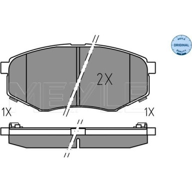 025 251 8718 Bremsbelagsatz, Scheibenbremse MEYLE-ORIGINAL: True to OE.