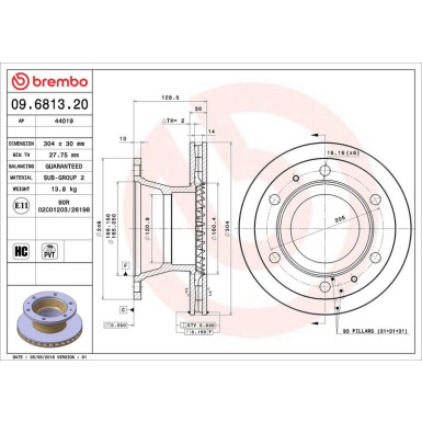 09.6813.20 Bremsscheibe PRIME LINE