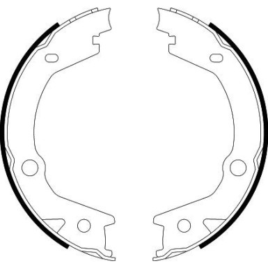 Hella | Bremsbackensatz, Feststellbremse | 8DA 355 050-061