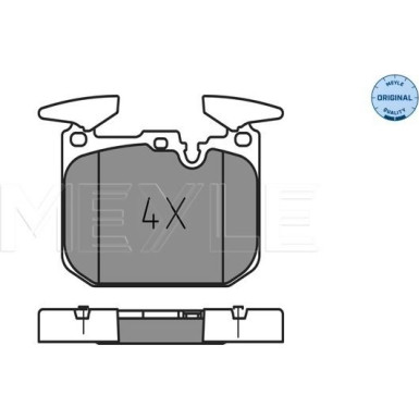 Meyle Bremsbelagsatz, Scheibenbremse MEYLE-ORIGINAL: True to OE 025 250 2818