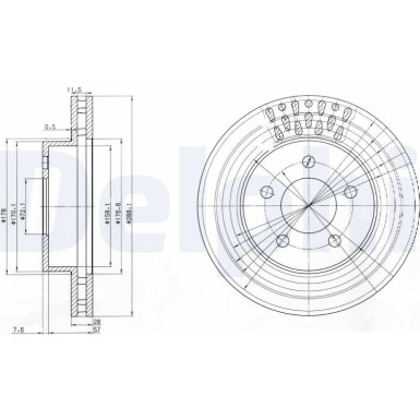 Delphi | Bremsscheibe | BG3846