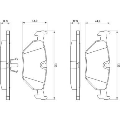 0 986 469 960 Bremsbelagsatz, Scheibenbremse