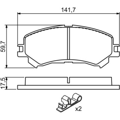 0 986 494 720 Bremsbelagsatz, Scheibenbremse