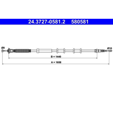 24.3727-0581.2 Seilzug, Feststellbremse 24.3727-0581.2 Seilzug, Feststellbremse