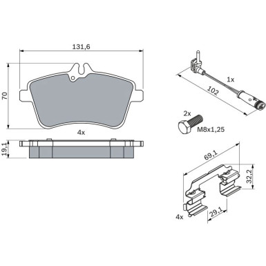 0 986 494 085 Bremsbelagsatz, Scheibenbremse