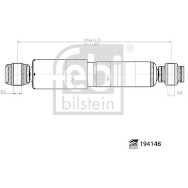 febi bilstein | Stoßdämpfer | 194148