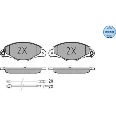 Meyle Bremsbelagsatz, Scheibenbremse MEYLE-ORIGINAL: True to OE 025 231 3518/W