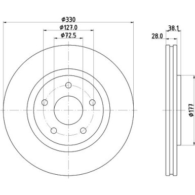 Hella | Bremsscheibe | 8DD 355 123-151