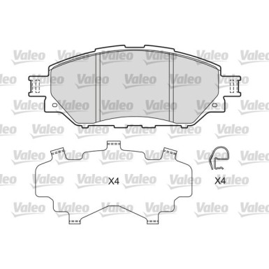 Valeo | Bremsbelagsatz, Scheibenbremse | 601681