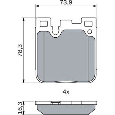 0 986 424 755 Bremsbelagsatz, Scheibenbremse