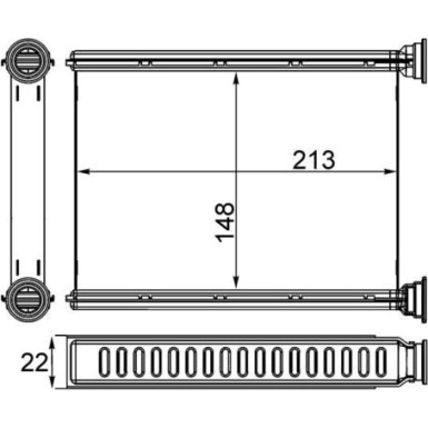 Mahle | Wärmetauscher, Innenraumheizung | AH 250 000S