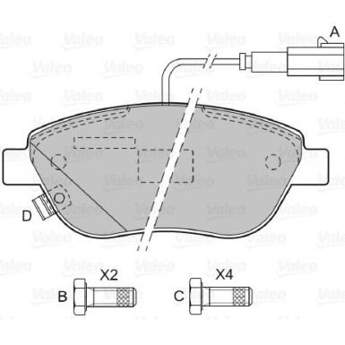 598427 Bremsbelagsatz, Scheibenbremse