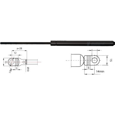 2110213 Gasfeder, Motorhaube