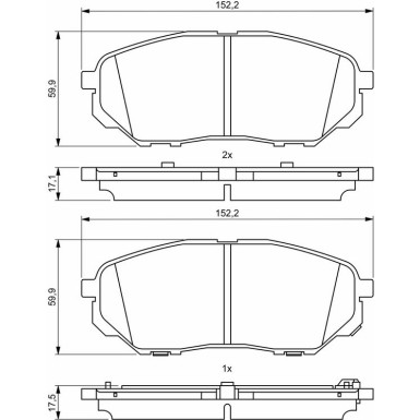 0 986 494 827 Bremsbelagsatz, Scheibenbremse