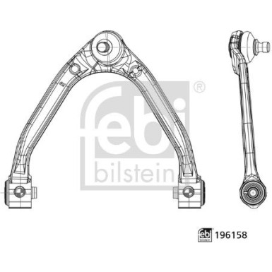 febi bilstein | Lenker, Radaufhängung | 196158