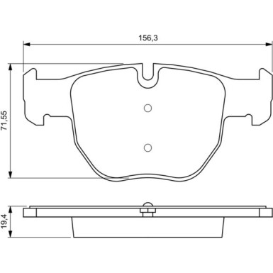 BOSCH Bremsbelagsatz, Scheibenbremse 0 986 424 687