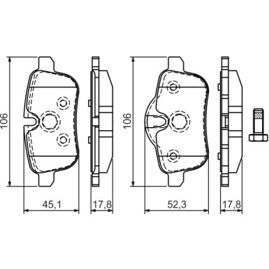 0 986 494 450 Bremsbelagsatz, Scheibenbremse