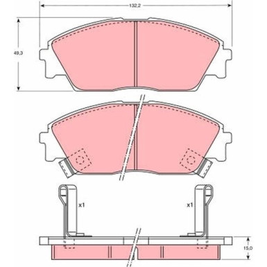 GDB763 Bremsbelagsatz, Scheibenbremse