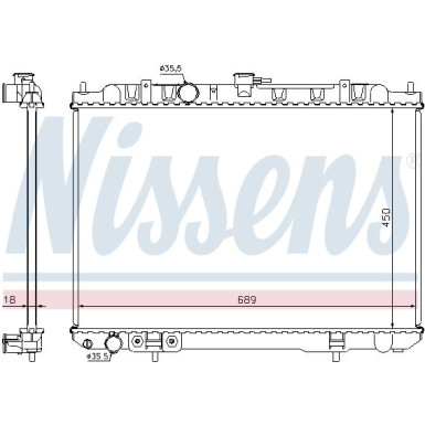 Nissens | Kühler, Motorkühlung | 68704