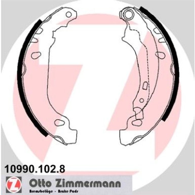 Zimmermann | Bremsbackensatz | 10990.102.8