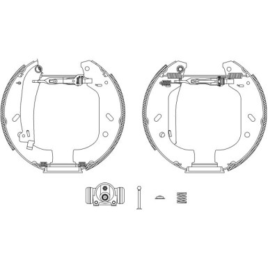 8DB 355 004-161 Bremsbackensatz Shoe Kit Pro