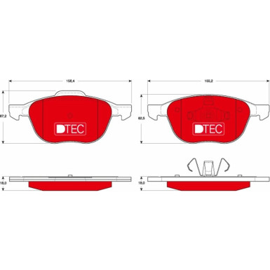 TRW Bremsbelagsatz, Scheibenbremse DTEC COTEC GDB1583DTE