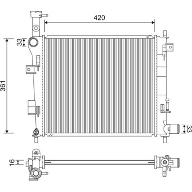 Valeo | Kühler, Motorkühlung | 701223