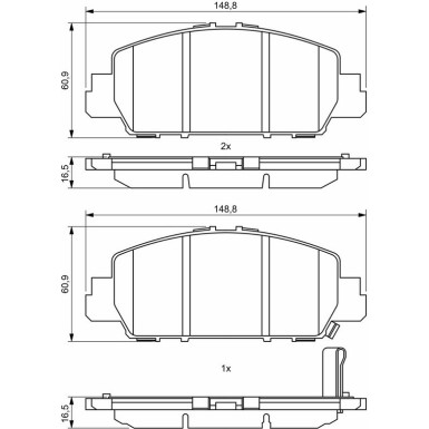 0 986 494 773 Bremsbelagsatz, Scheibenbremse