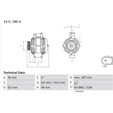 BOSCH | Generator | 0 986 048 820