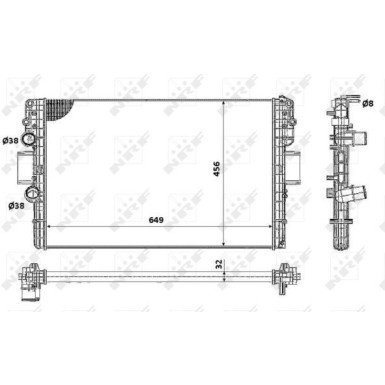 NRF | Kühler, Motorkühlung | 58361