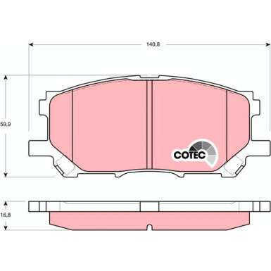 TRW Bremsbelagsatz, Scheibenbremse COTEC GDB3338