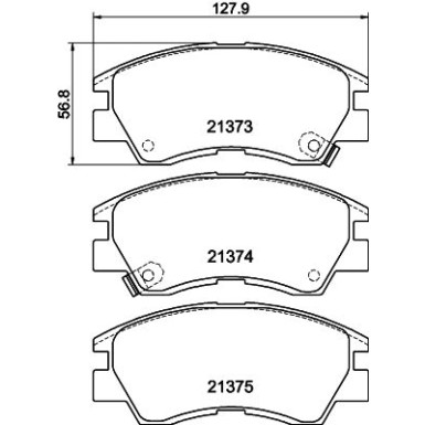 Hella | Bremsbelagsatz, Scheibenbremse | 8DB 355 005-781