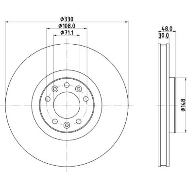 Hella | Bremsscheibe | 8DD 355 125-331