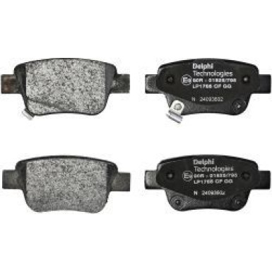 Delphi Bremsbelagsatz, Scheibenbremse LP1785