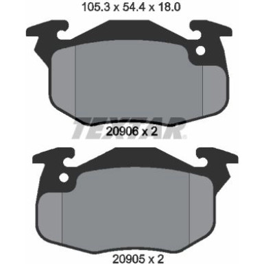 2090602 Bremsbelagsatz, Scheibenbremse