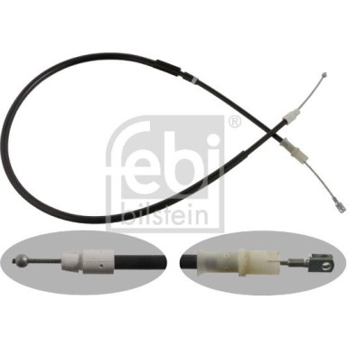 febi bilstein | 2 x FEBI Seilzug, Feststellbremse | 37272