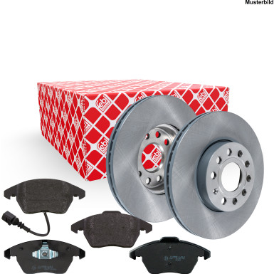 febi bilstein Bremsensatz, Scheibenbremse Bremsensatz Hinterachse inkl. Verschleissanzeiger 10866832